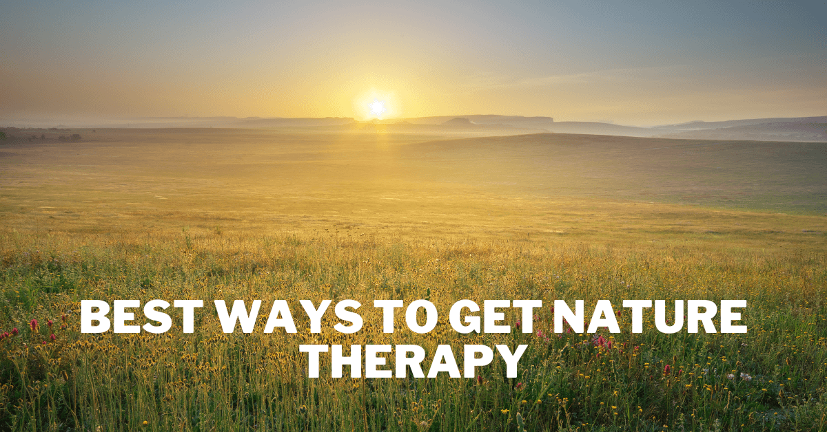 Best Ways To Get Nature Therapy
