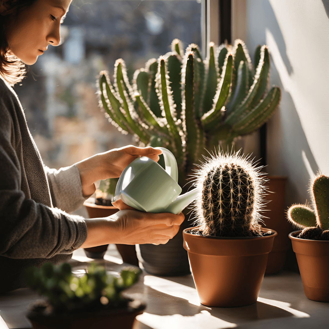 Watering Of Prickly Pear Cacti