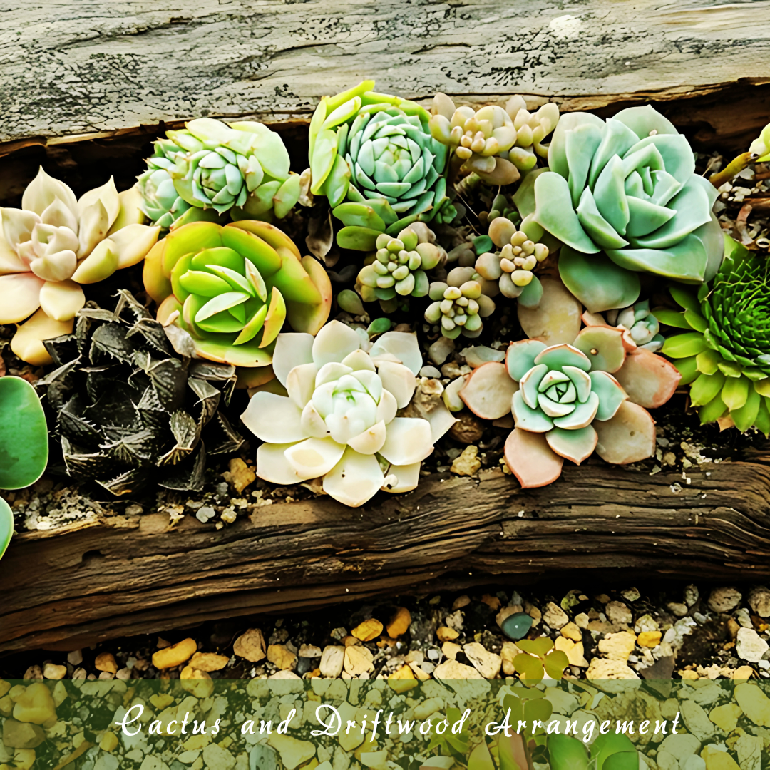 Cactus And Driftwood Arrangement