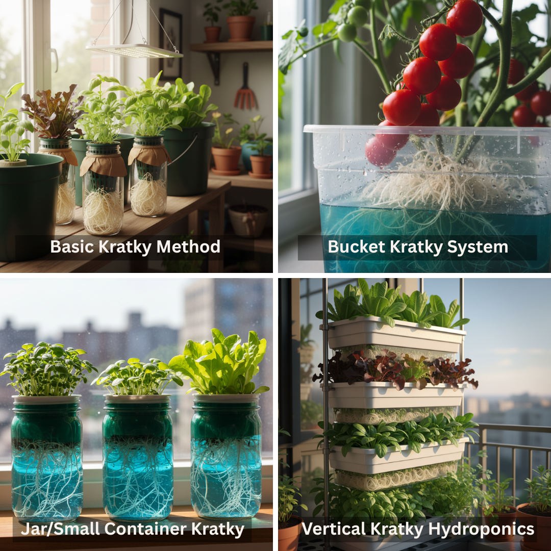 Types Of Kratky Hydroponics - Methods 1-4