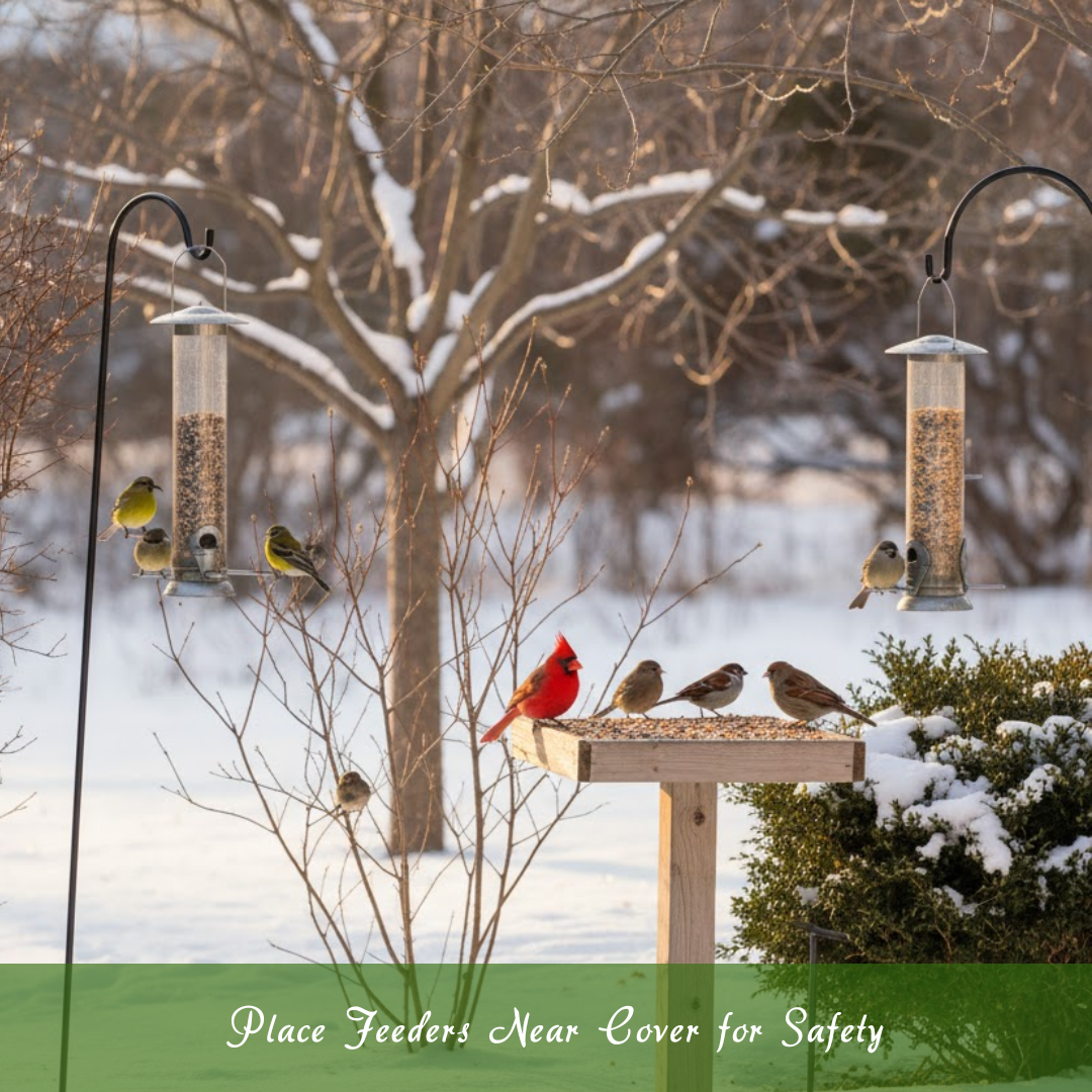 Place Feeders Near Cover For Safety