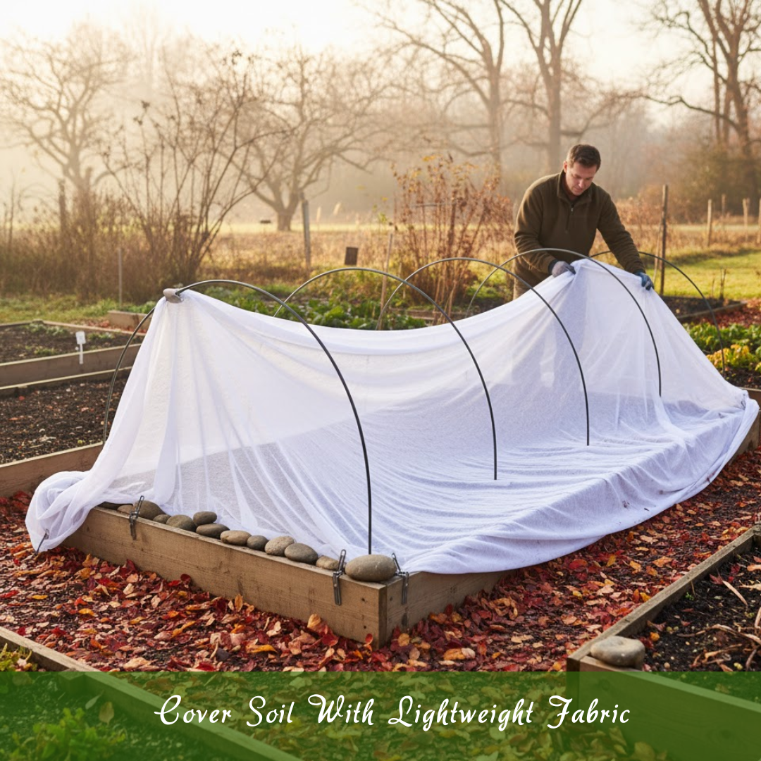Cover Soil With Lightweight Fabric Cover Soil With Lightweight Fabric